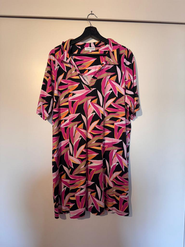 Roze /zwarte tuniek van zhenzi maat 42/44, Ophalen of Verzenden, Zo goed als nieuw, Maat 42/44 (L), Roze