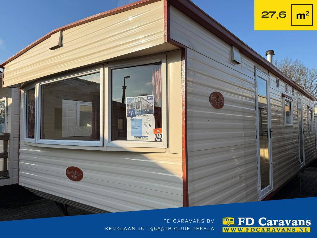 Evolution 9000 8.90x3.10 2 Slpk Incl. Transport, Caravans en Kamperen, Tot en met 4