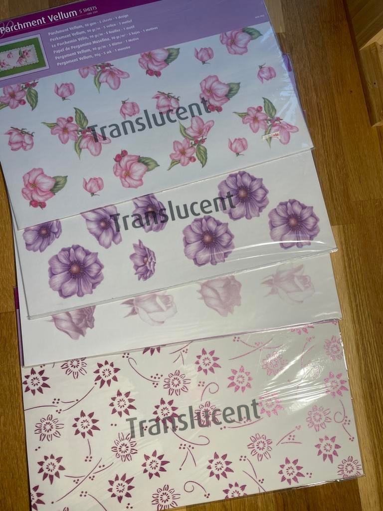 Translucent Perkament Vellum Papier - 5 vellen, Ophalen of Verzenden, Nieuw, Papier, Schets- of Tekenboek