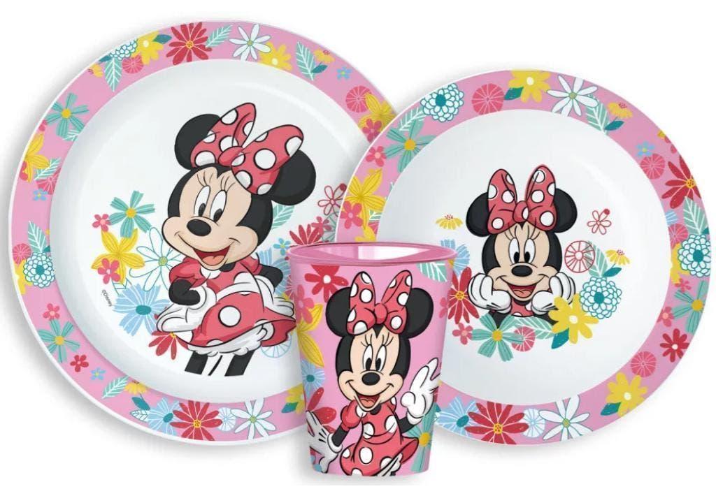 Minnie Mouse Kinderservies met Beker - Magnetron Eetsetje, Ophalen of Verzenden, Nieuw