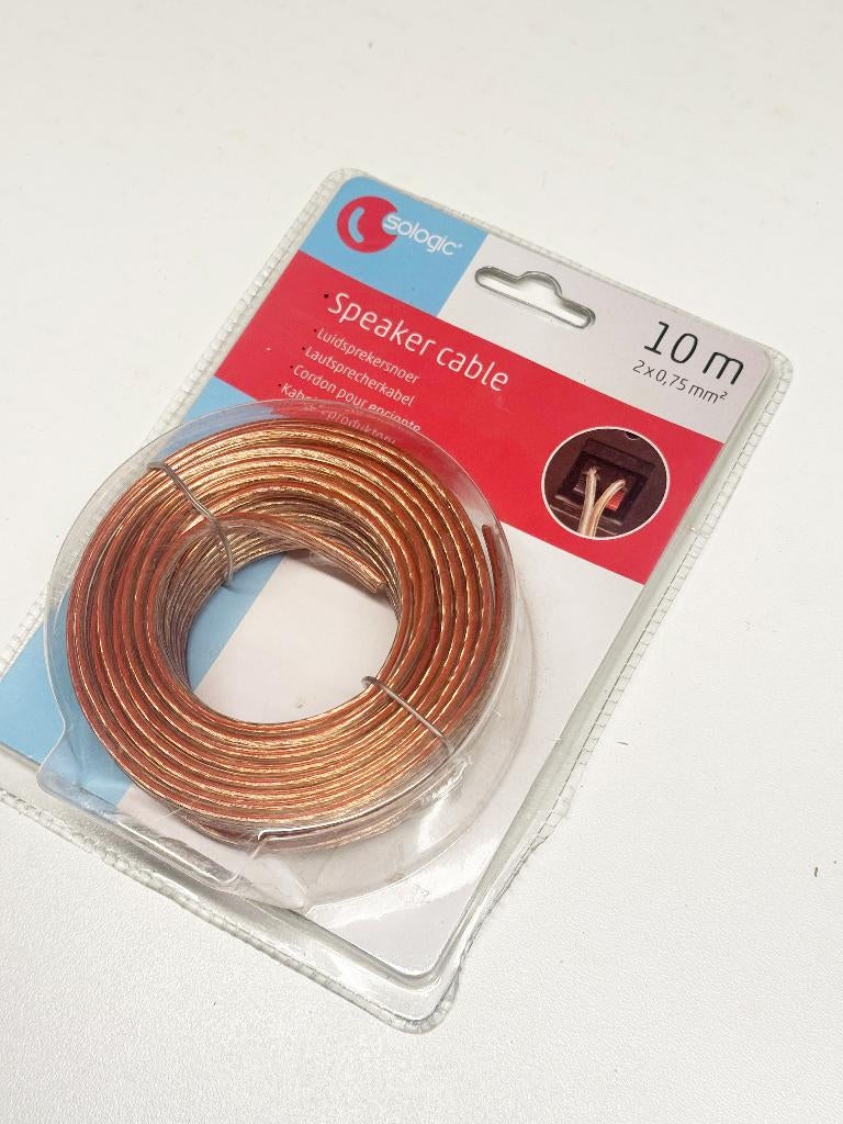 Luidsprekerkabel 10m 2 x 0,75 mm2, Audio, Tv en Foto, Audiokabels en Televisiekabels, Ophalen of Verzenden, Nieuw, 10 meter of meer