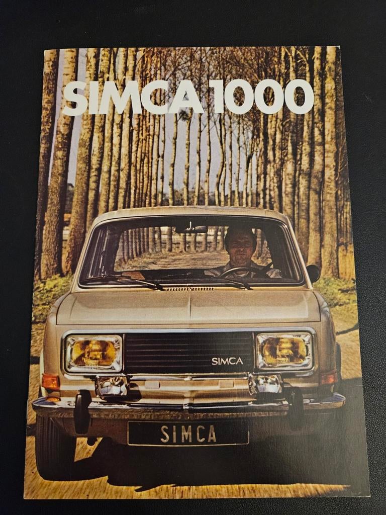Brochure Simca 1000 1976, Boeken, Ophalen of Verzenden, Zo goed als nieuw, Overige merken