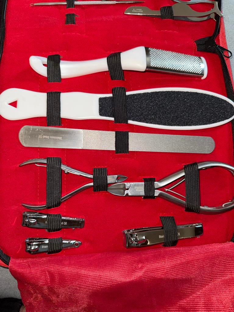 Complete 20-delige Manicure Pedicure Set in Luxe Reisetui, Sieraden, Tassen en Uiterlijk, Uiterlijk | Gezichtsverzorging, Nieuw