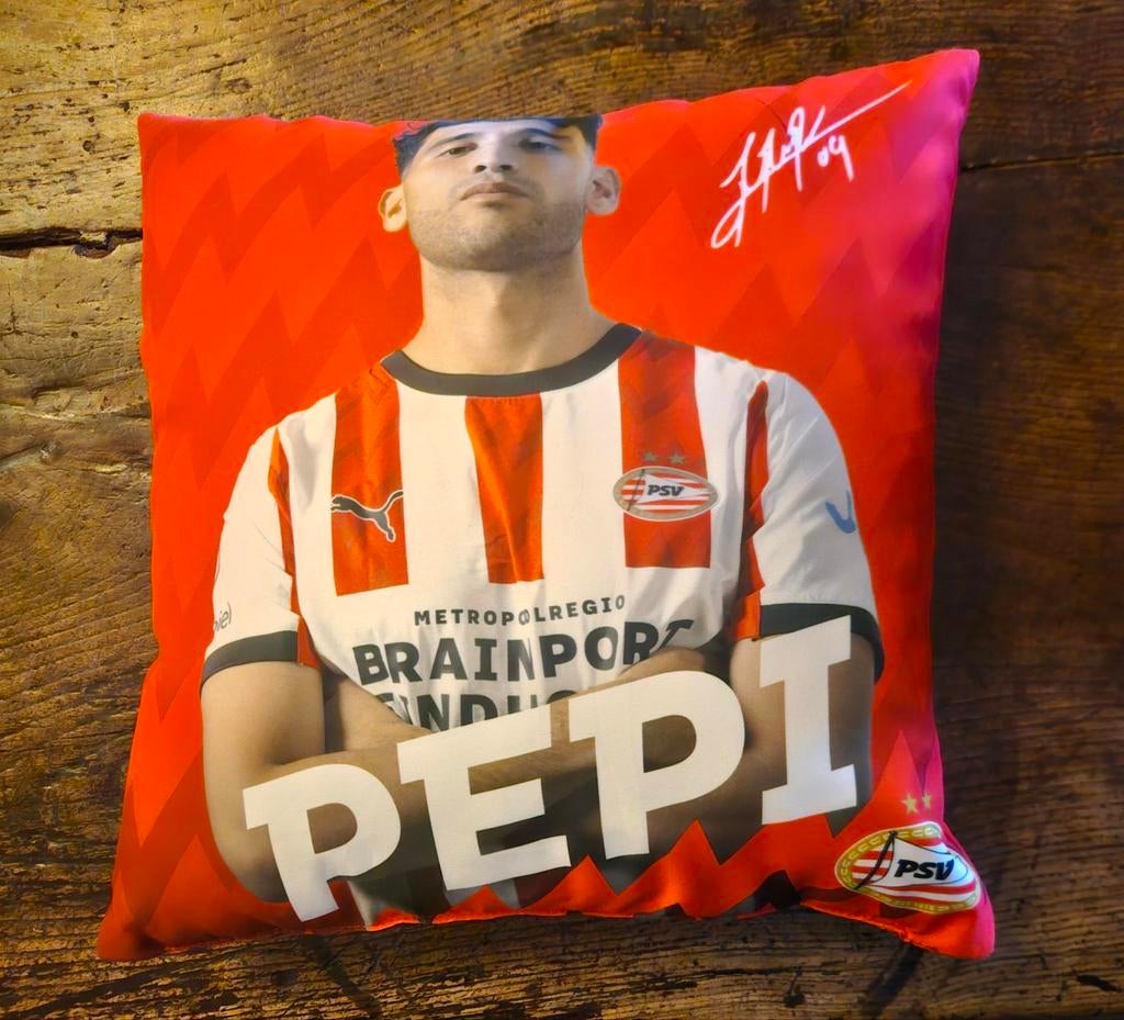 PSV Pepi kussen met handtekening, Huis en Inrichting, Ophalen of Verzenden, Nieuw