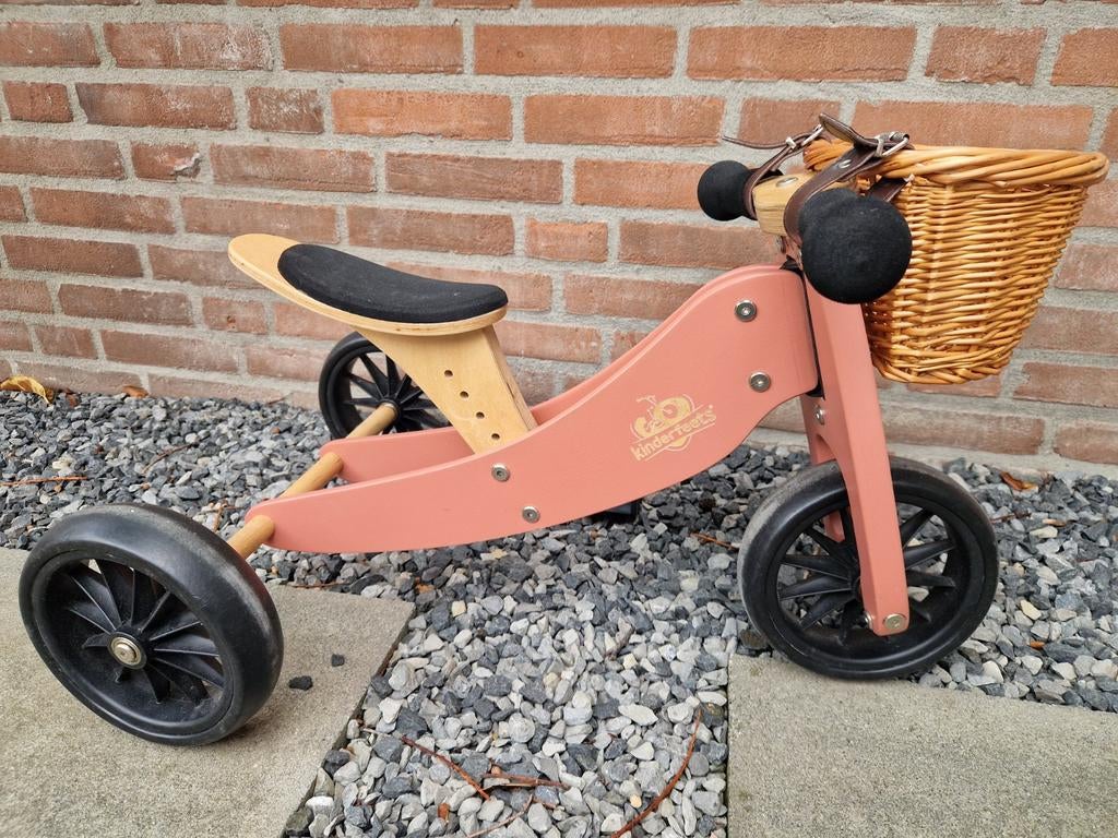 Kinderfeets houten driewieler, Ophalen, Gebruikt, Loopfiets