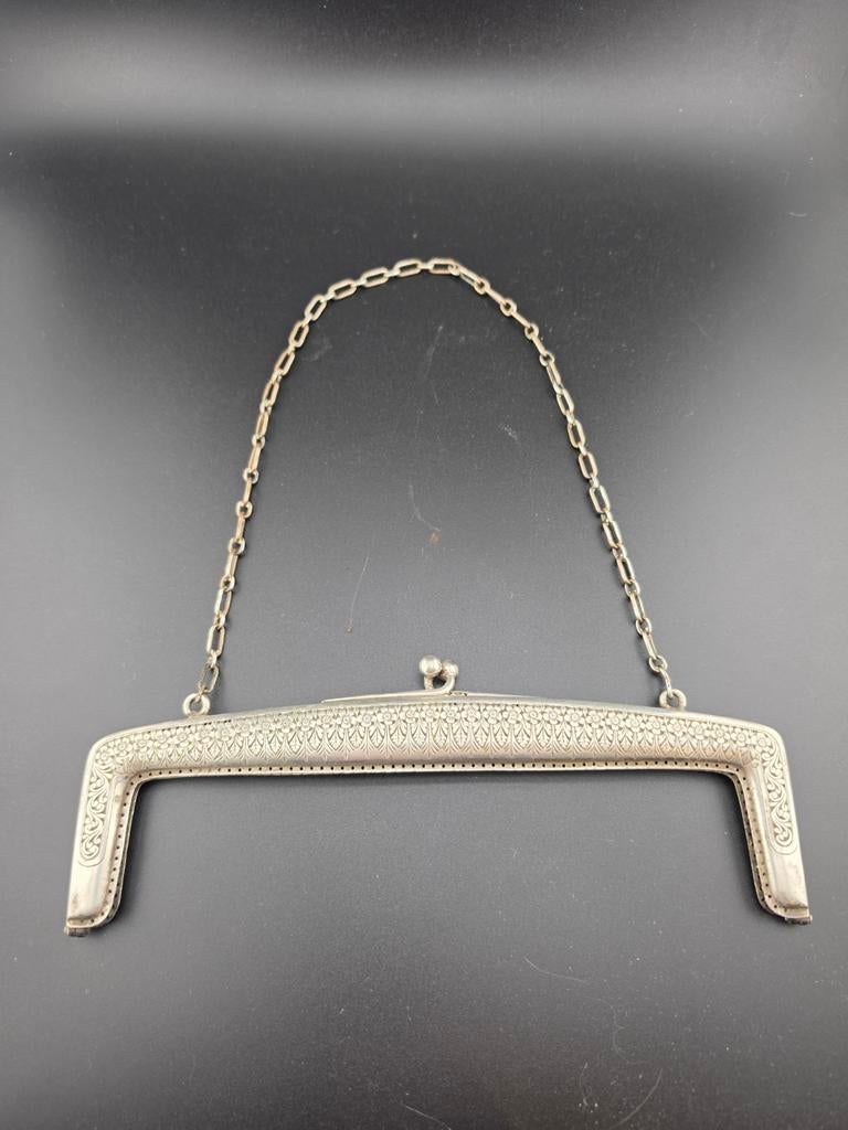 Antieke Zilveren Beugel voor Handtas/Portemonnee beurs, Ophalen of Verzenden, Zilver