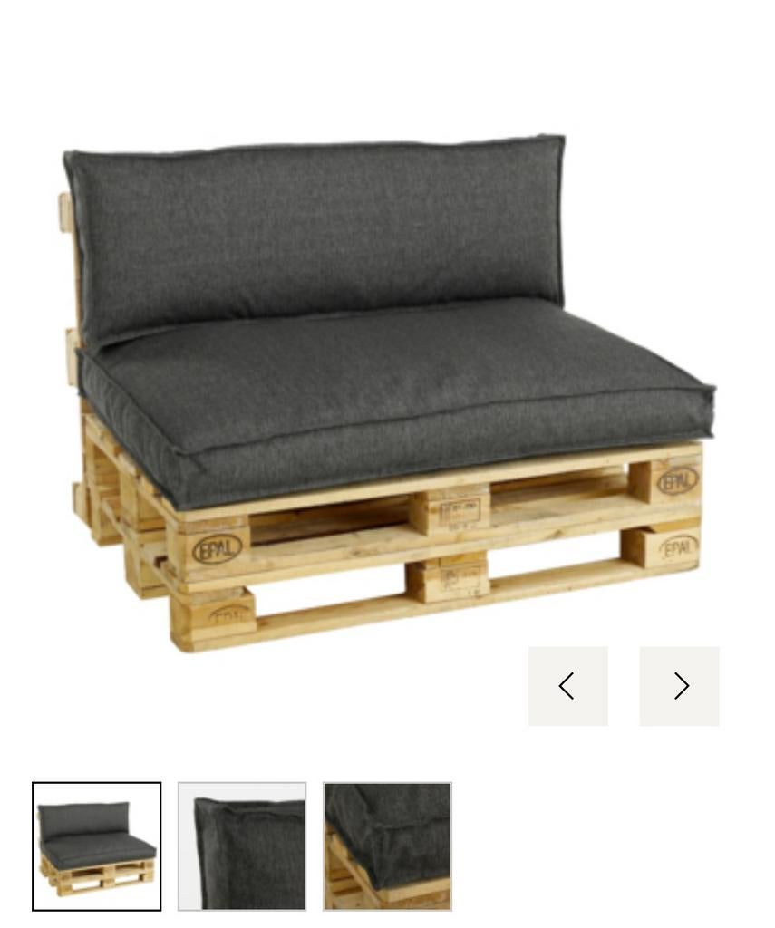 Palletkussenset donkergrijs nieuw, Tuin en Terras, Tuinmeubel-accessoires, Ophalen, Zo goed als nieuw