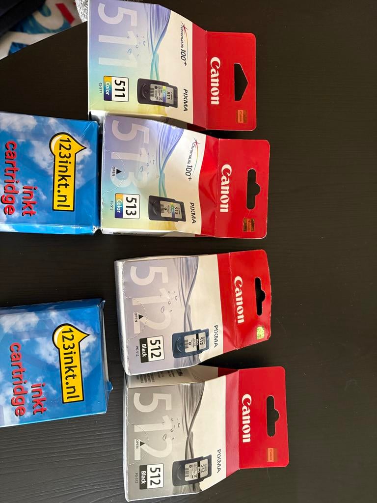 Canon Pixma Inktcartridges 511, 513, 512 (nieuw), Ophalen of Verzenden, Nieuw, Cartridge