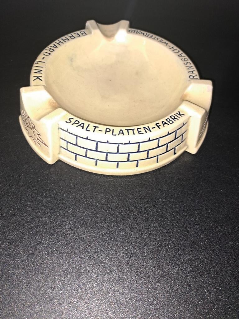 Vintage asbak Bernhard-Link Ransbach-Westerwald, Ophalen of Verzenden, Gebruikt, Asbak