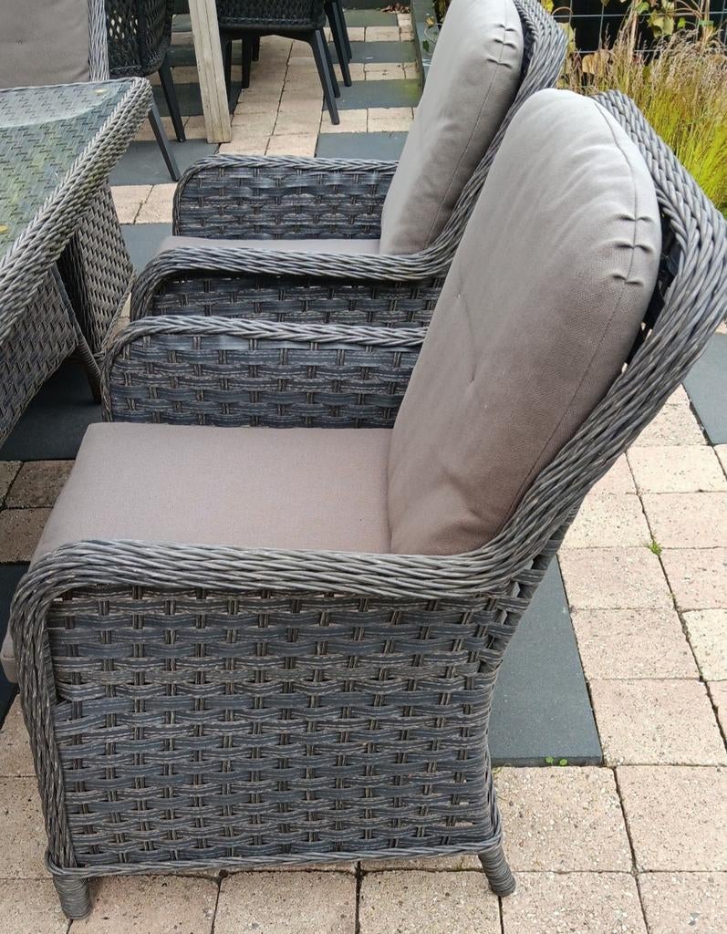 Royale 6 persoons tuinset, Ophalen, Gebruikt, 6 zitplaatsen, Wicker