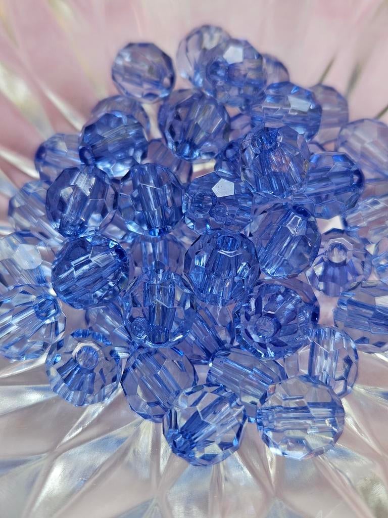 48x Blauwe facet kralen #93, Ophalen, Nieuw, Kraal