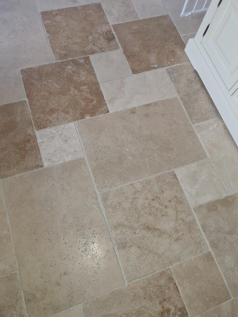 Natuurstenen travertin tegels, Tuin en Terras, Ophalen, Nieuw, Natuursteen, Terrastegels