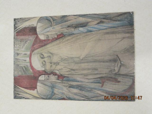 jan toorop gekleurde afbeelding 11,5/8 cm (384), Antiek en Kunst, Kunst | Litho's en Zeefdrukken, Ophalen of Verzenden