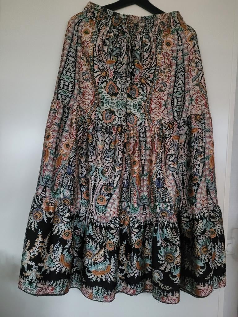 Boho Maxi Rok met Paisley Print - S, Overige kleuren, Ophalen of Verzenden, Maat 36 (S), Onder de knie