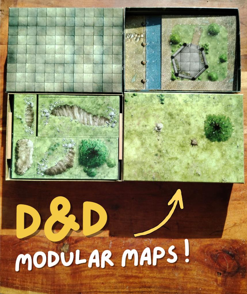 D&D Modulaire Battle Maps (4 dozen), Vijf spelers of meer, Ophalen of Verzenden, Zo goed als nieuw