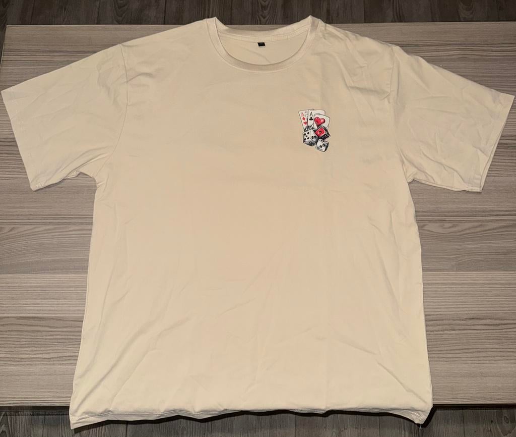Casual zomer T-shirt met back design, Kleding | Heren, T-shirts, Verzenden, Nieuw, Maat 56/58 (XL), Beige