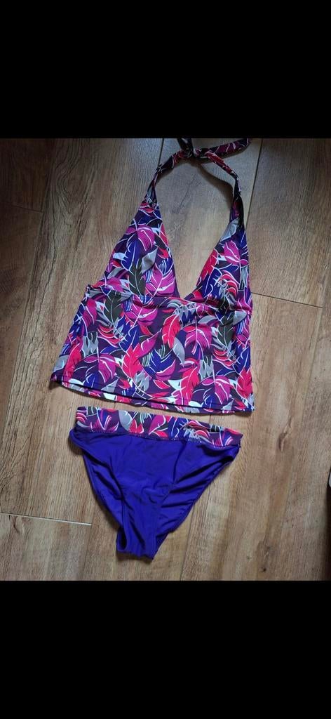 Tankini maat 38, Ophalen of Verzenden, Zo goed als nieuw, Paars, Bikini