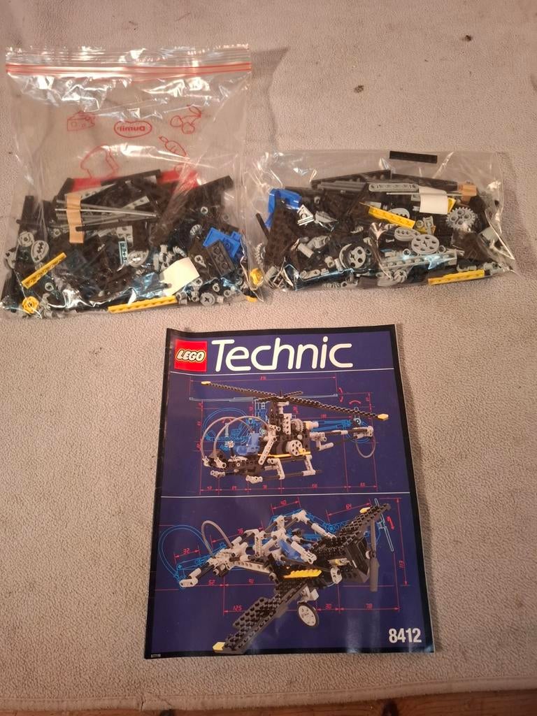 Lego Technic 8412 Helikopter/Vliegtuig (gebruikt), Ophalen, Gebruikt, Complete set, Lego