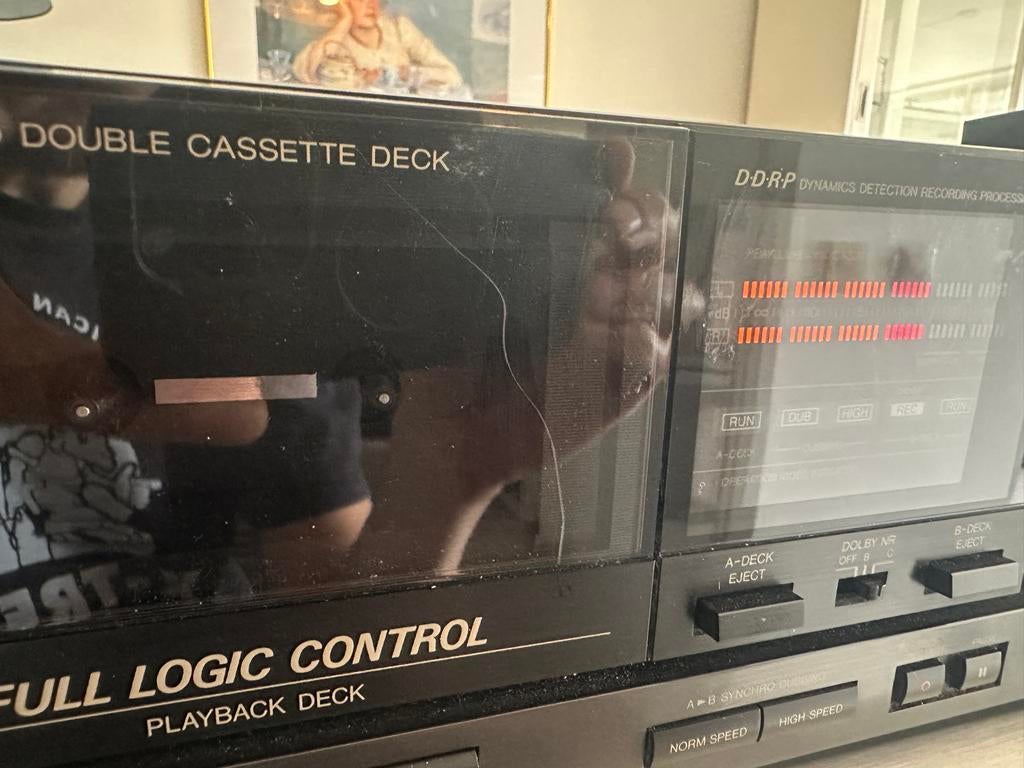 JVC TD-W203 Stereo Dubbel Cassettedeck, Audio, Tv en Foto, Cassettedecks, Dubbel, JVC, Tape counter, Ophalen of Verzenden