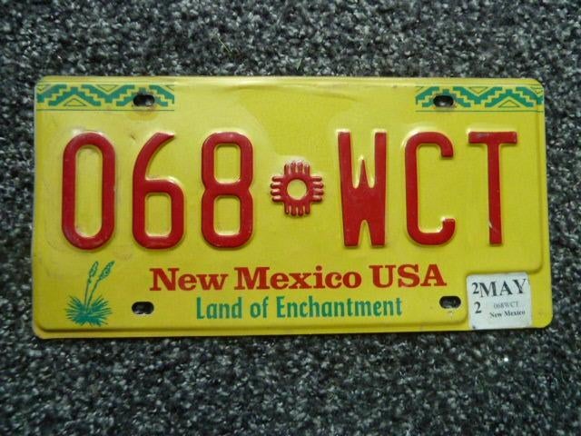 Kentekenplaat licenseplate New Mexico USA, Verzamelen, Automerken, Motoren en Formule 1, Gebruikt, Auto's, Verzenden