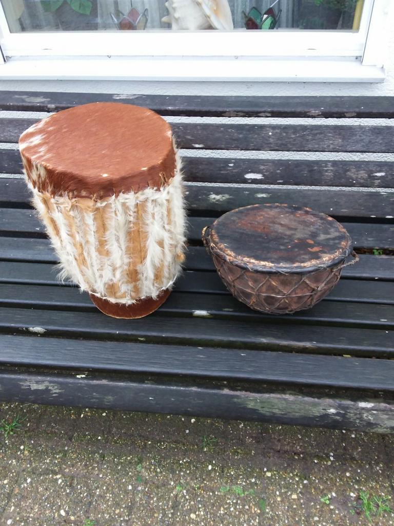 Afrikaanse trommels 2 stuks, Ophalen of Verzenden, Gebruikt, Trommel