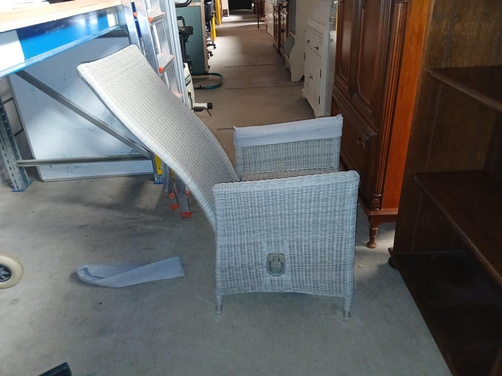 (0160) verstelbare tuinstoelen Pure Collection wicker (2x), Tuin en Terras, Tuinsets en Loungesets, Gebruikt, ., Wicker, Stoel