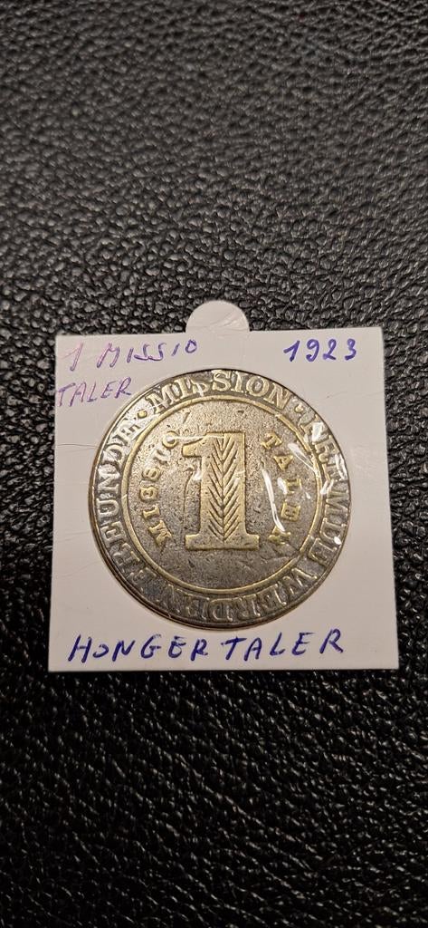 Duits notgeld 1 missio taler 1923 Hongertaler, Postzegels en Munten, Bankbiljetten | Europa | Niet-Eurobiljetten, Ophalen of Verzenden