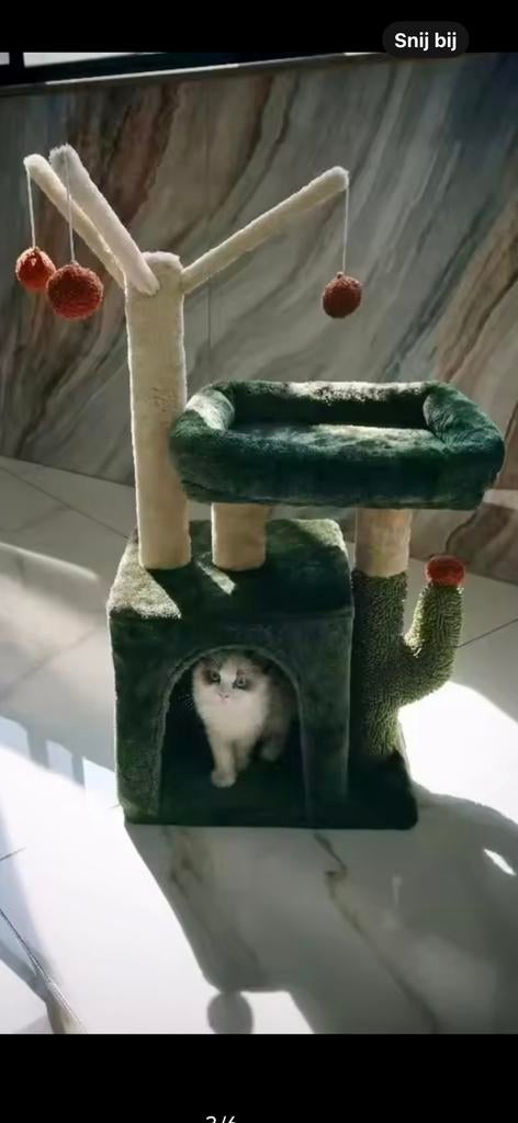 Nieuwe luxe katten klimboomtoren + balspeelgoed €20, Info@wilnic.nl, Wilnic, Nieuw, Ophalen of Verzenden