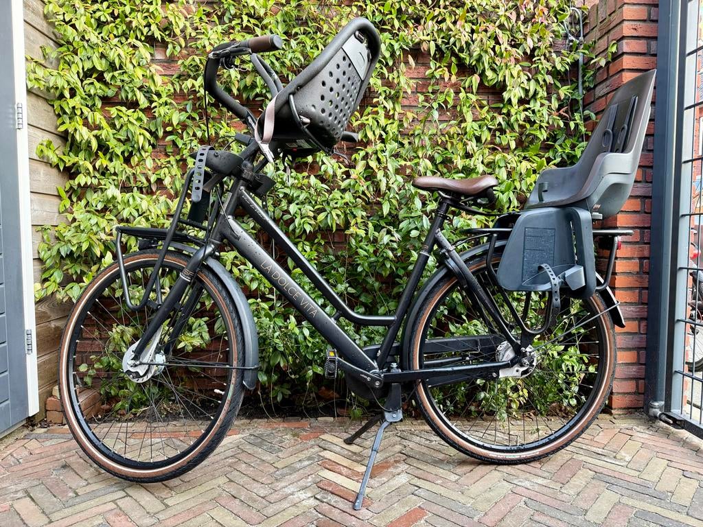 BSP La Dolce Vita moederfiets matzwart ZGAN, Fietsen en Brommers, Fietsen | Dames | Moederfietsen, Zo goed als nieuw, Overige merken