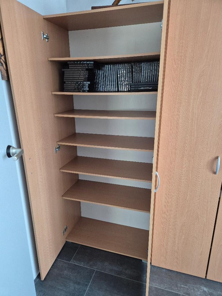 3 dubbele opbergkasten, Huis en Inrichting, Kasten | Kledingkasten, Ophalen, Beukenkleur, 50 tot 100 cm, 150 tot 200 cm