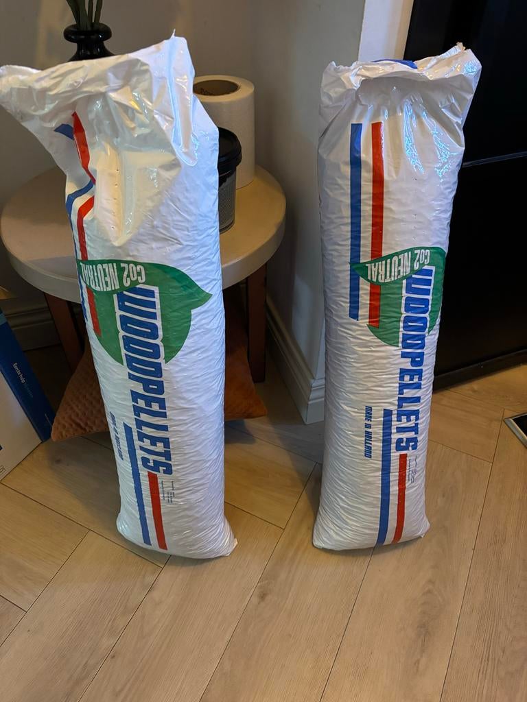 Houtpellets 2x 10 kg zakken, nieuw, Minder dan 3 m³, Ophalen