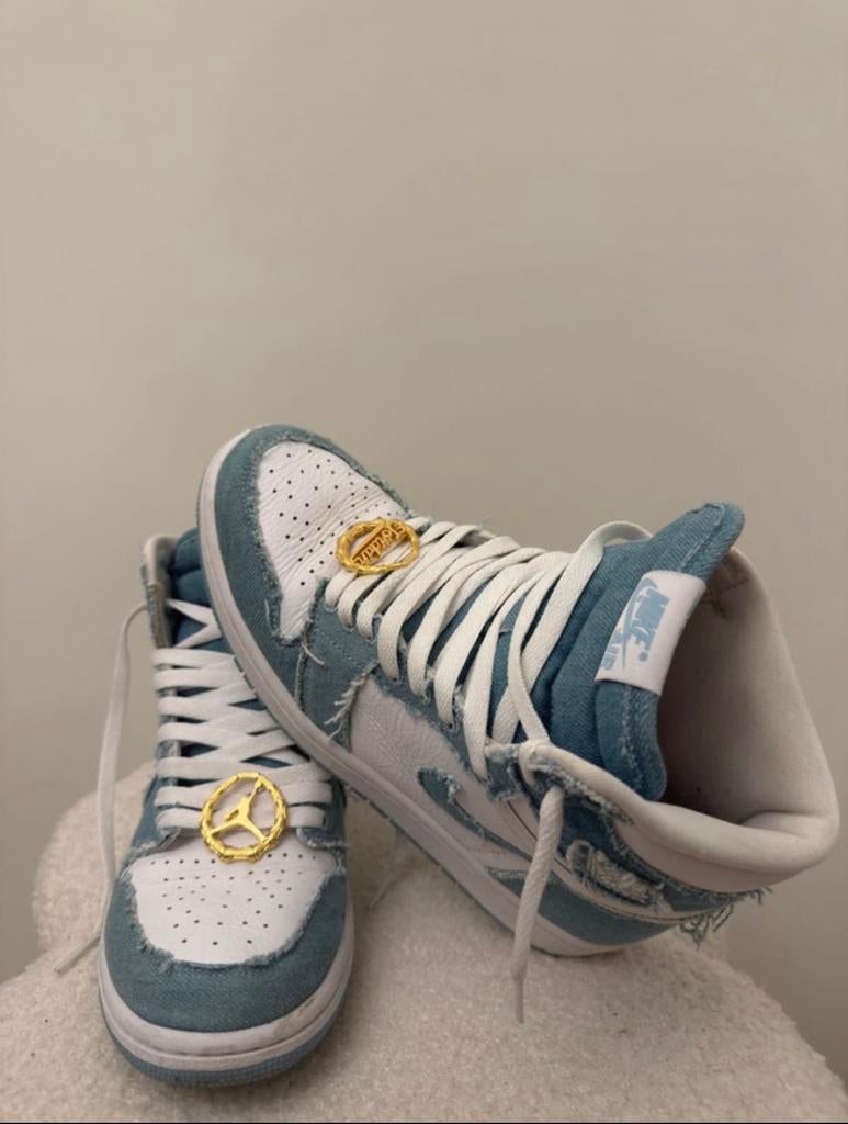 Nike Air Jordan 1 High OG Denim, Blauw, Ophalen of Verzenden, Sneakers of Gympen, Gedragen