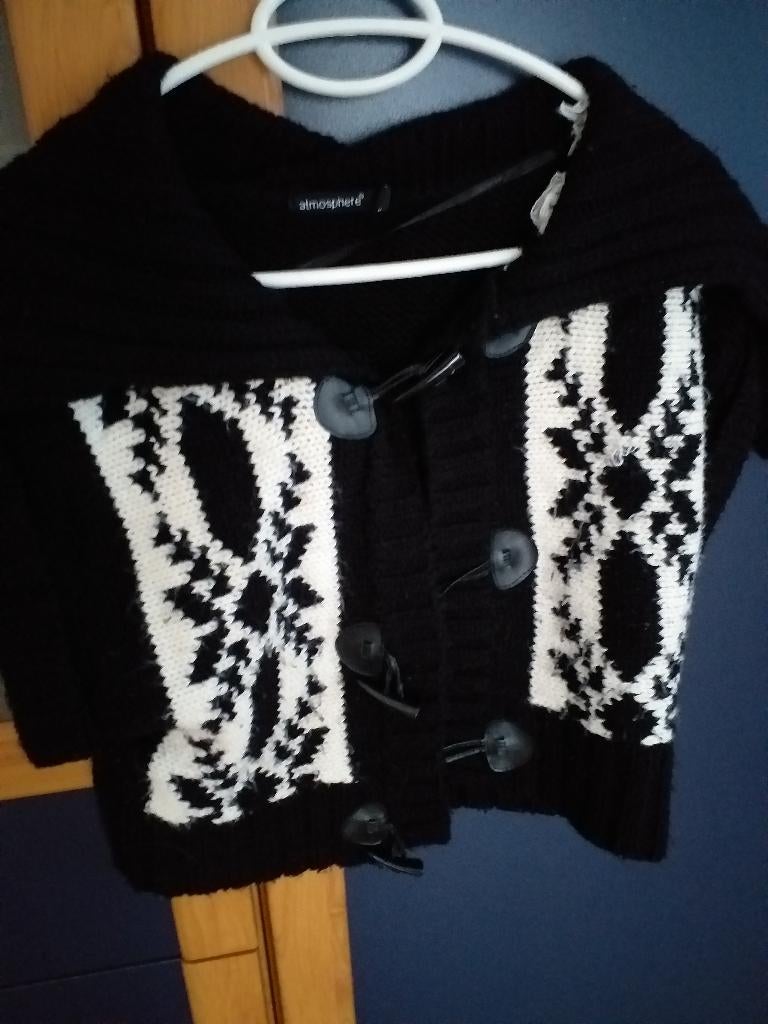 Vestje met korte mouwen, Kleding | Dames, Truien en Vesten, Ophalen of Verzenden, Zo goed als nieuw, Maat 42/44 (L), Zwart