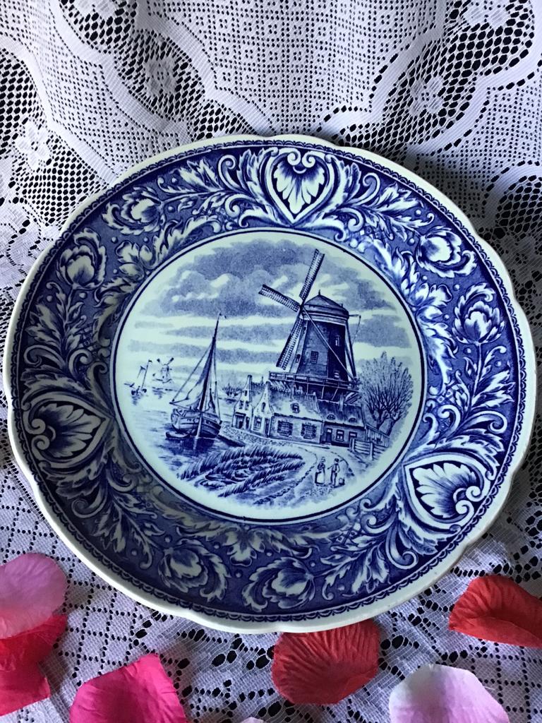 Wandbord Boch Belgium  Afbeelding Zeilschepen, Ophalen of Verzenden