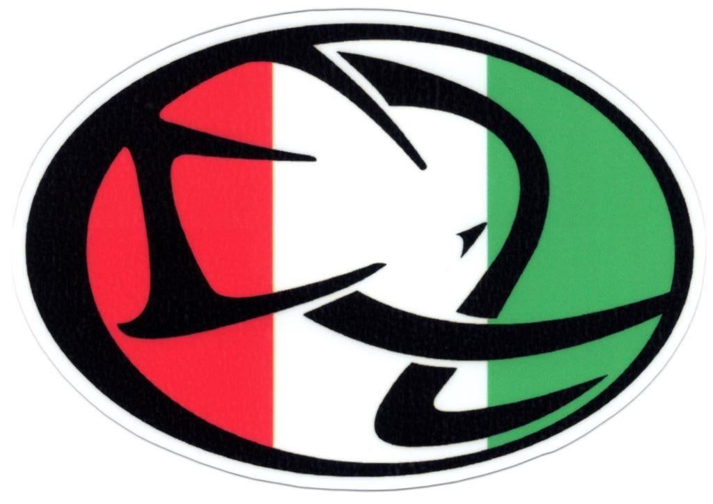 Cagiva Italiaanse vlag rechts sticker #26, Motoren, Ophalen of Verzenden