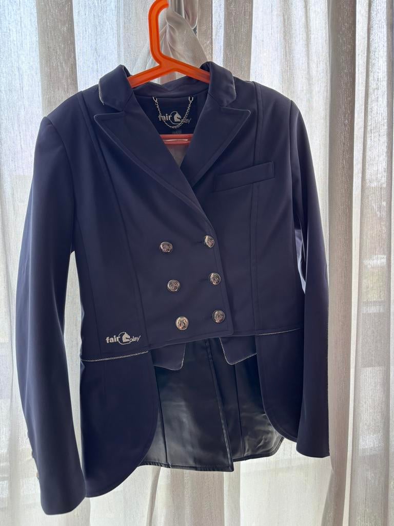 FairPlay wedstrijd jasje donkerblauw  maat 152, Ophalen of Verzenden, Gebruikt, Dressuur, Bovenkleding