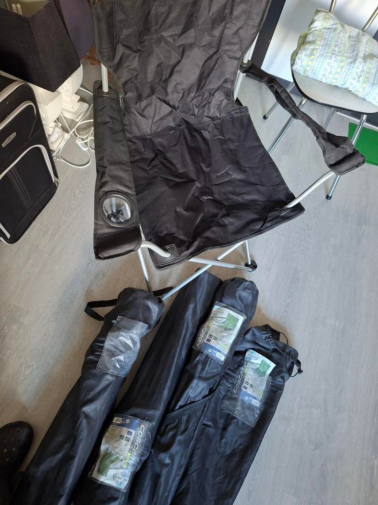 4 opvouwbare regisseurstoelen - ideaal voor camping, Caravans en Kamperen, Kampeermeubelen, Gebruikt, Campingstoel, Ophalen