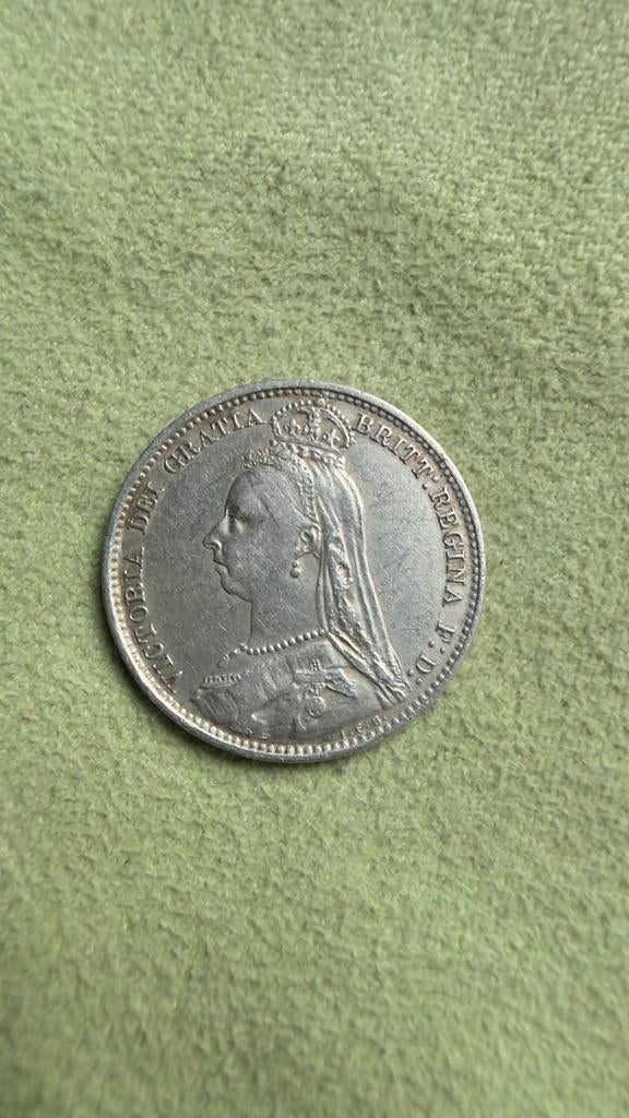 1890 GREAT BRITAIN 6 PENCE SILVER, Postzegels en Munten, Munten | Europa | Niet-Euromunten, Verzenden, Overige landen