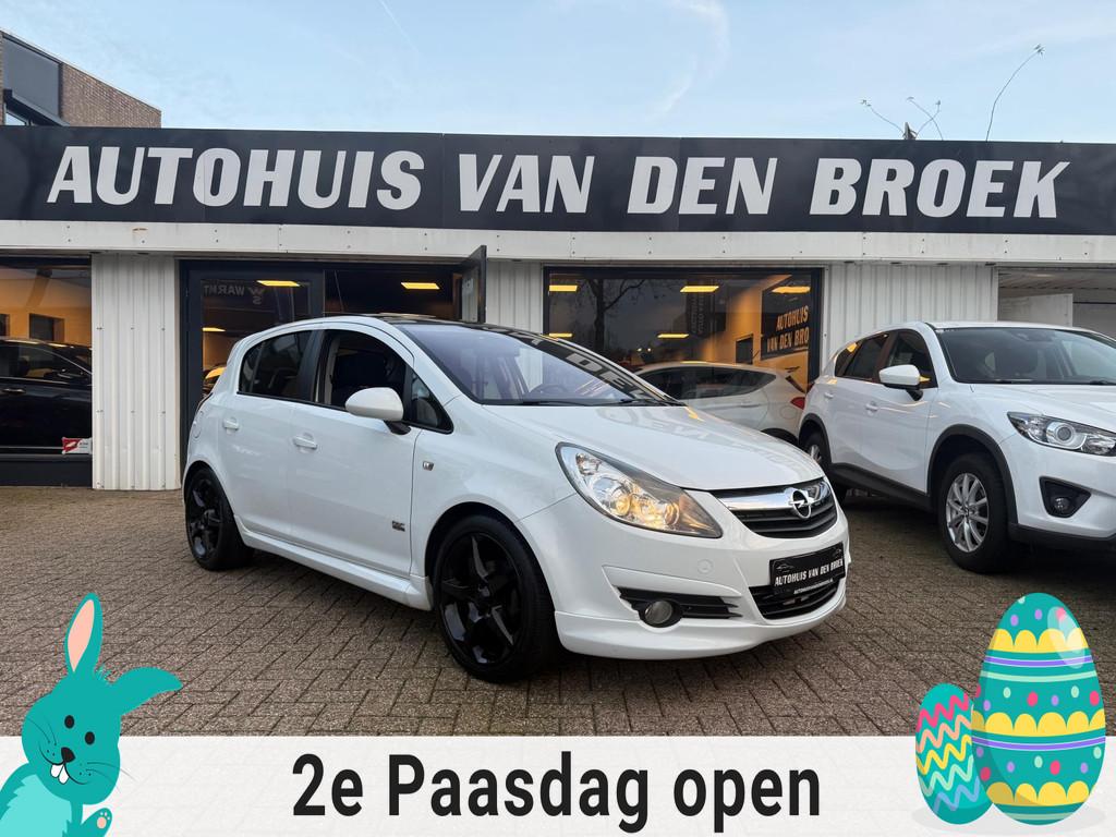 Opel Corsa 1.4-16V OPC-Line|5Deurs|Pano|Cruise|Clima|Stuur+S, Voorwielaandrijving, Zwart, 4 cilinders, Wit