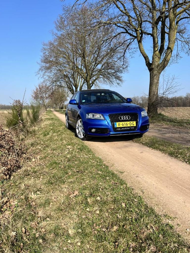 Audi A3 8P Sportback Quattro, Zwart, 4 cilinders, 1984 cc, Blauw