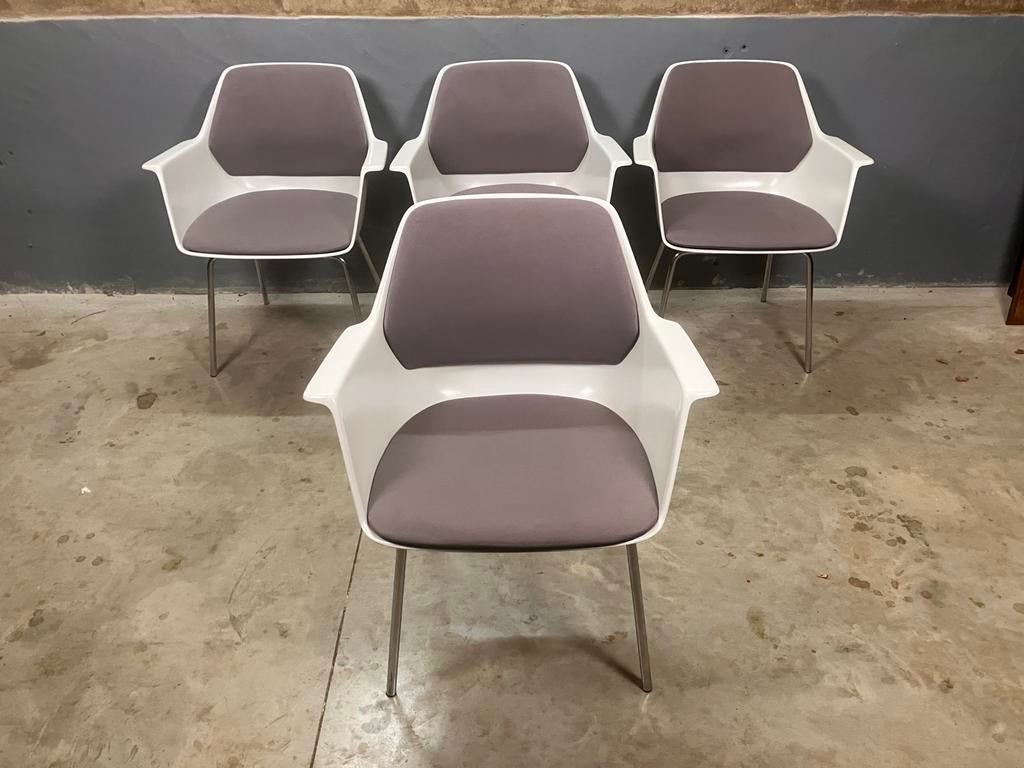 Space Age Kuipstoel Georg Leowald Wilkhahn, Ophalen, Kunststof, Gebruikt, Wit