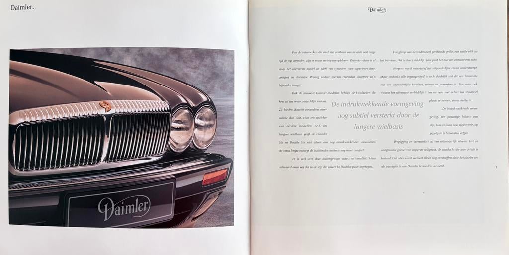 Daimler Six & Double Six 1997  26 pag. Tekst NL 27 / 27 cm, Ophalen of Verzenden, Overige merken