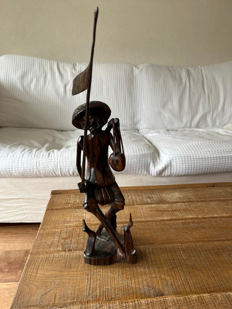 Afrikaans houten beeld, Antiek en Kunst, Ophalen of Verzenden, Handgemaakt, 20 - 50 cm, Beeld