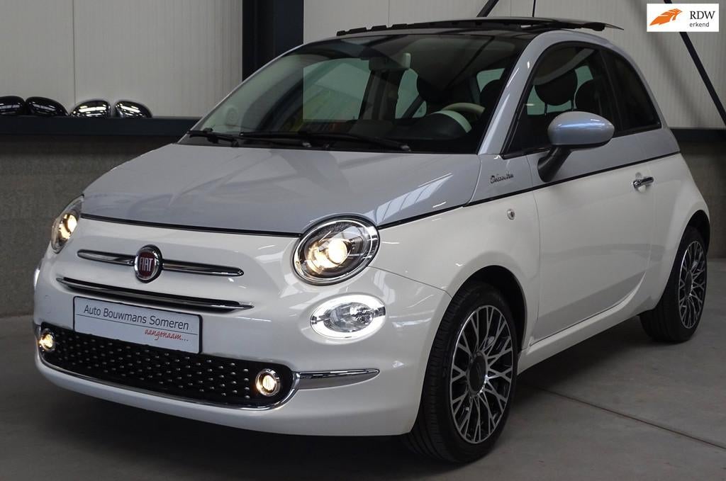 Fiat 500 1.0 HYBRID "DOLCE VITA" - ELEKTR.S/K DAK !/NAVI/AIR, Auto's, Voorwielaandrijving, Gebruikt, 4 stoelen, Leder en Stof