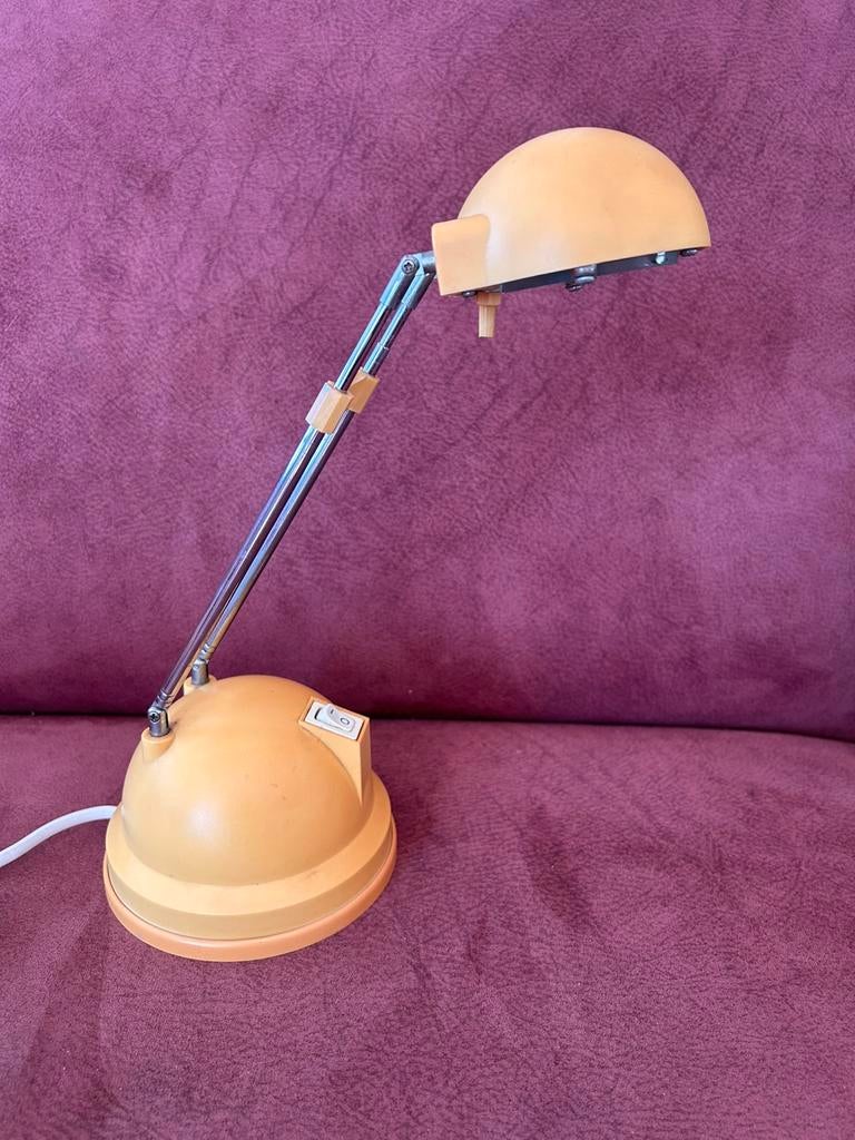 Vintage Ikea bureaulamp okergeel, Kunststof, Gebruikt, Vintage, Ophalen of Verzenden