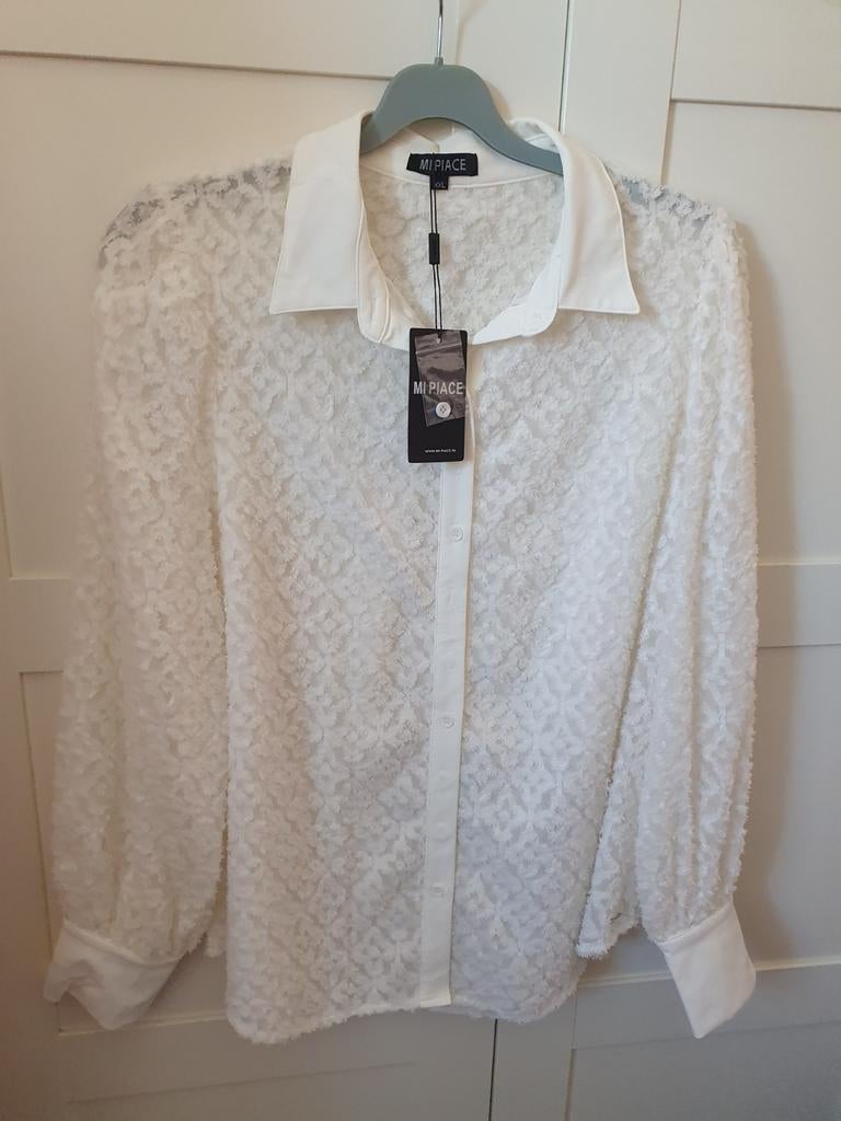 Mi Piace blouse wit XXL (valt als maat 44), Ophalen of Verzenden, Nieuw, Maat 42/44 (L), Wit