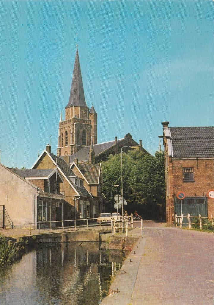 VOORSCHOTEN Molenlaan met Herv. Kerk Mercedes en VW Kever, Verzenden, 1980 tot heden, Ongelopen, Zuid-Holland