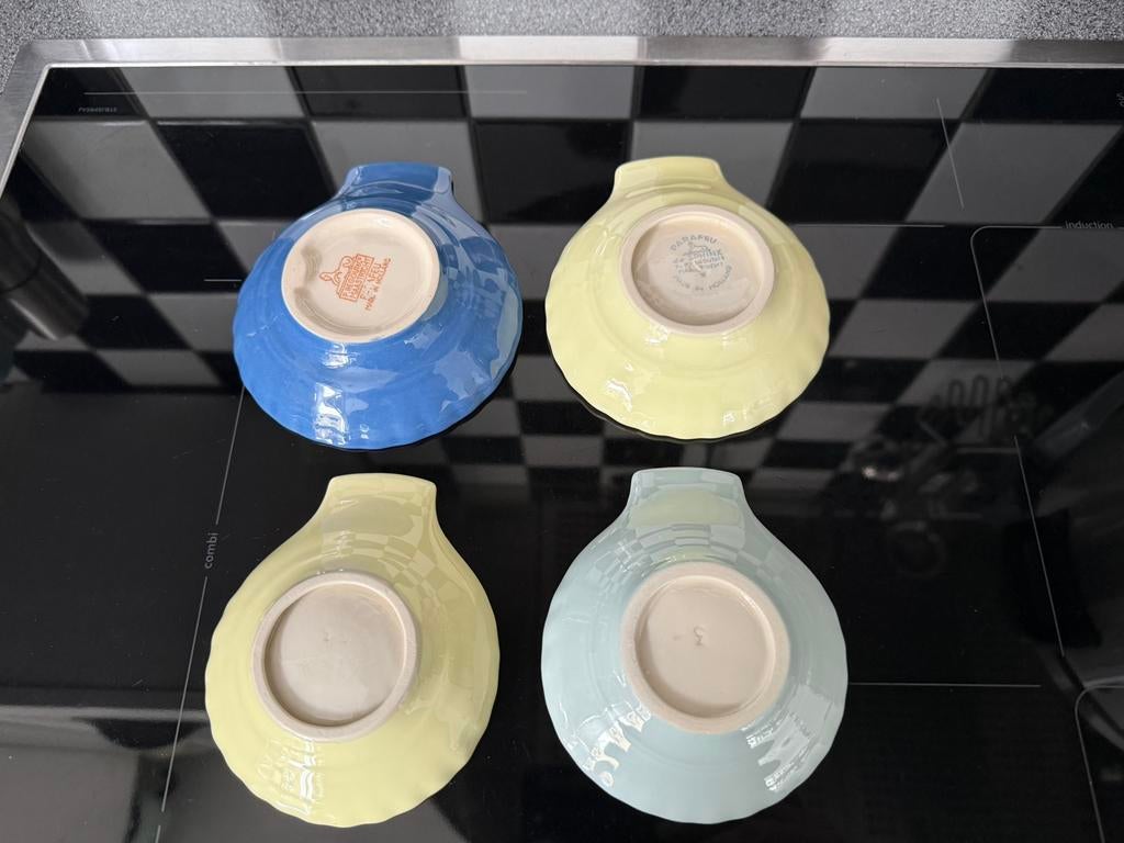 4 Pastel Parafeu Schelpen mt 2 & 3, de Sphinx Maastricht, Antiek en Kunst, Ophalen of Verzenden