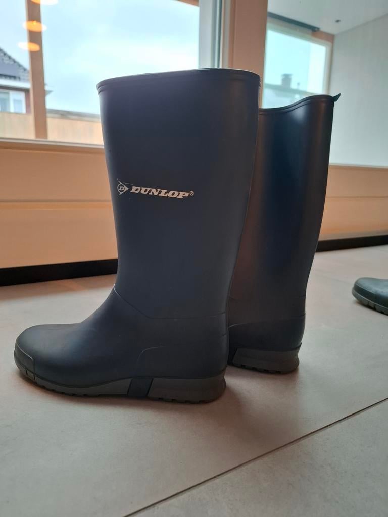 2 paar Dunlop regenlaarzen: donkerbl (35) & donkergr (38), Kleding | Dames, Schoenen, Zo goed als nieuw, Regenlaarzen, Blauw, Ophalen of Verzenden