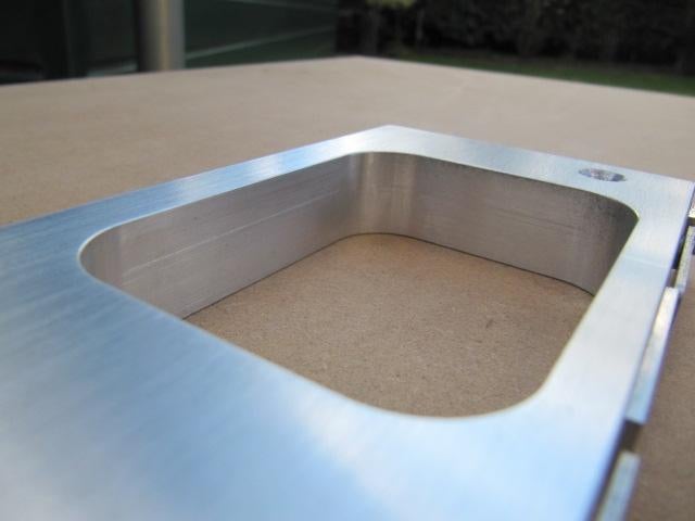 Set alu freesmal scharnieren set 3x 76x76 + rail -vernieuwd-, Doe-het-zelf en Verbouw, Ophalen of Verzenden, Nieuw